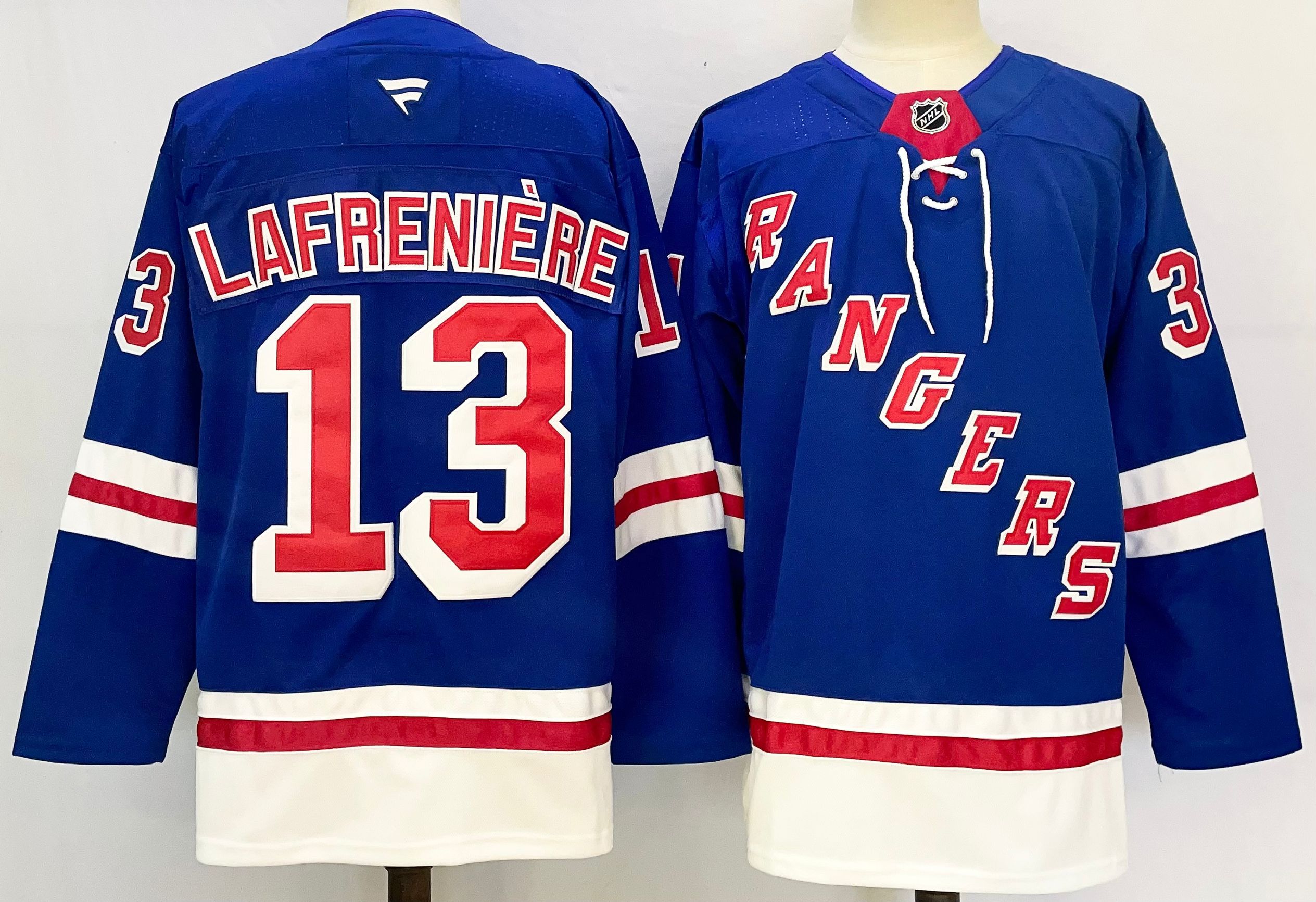 Men New York Rangers #13 Lafreniere Blue 2025 Home Premier Player NHL Jersey